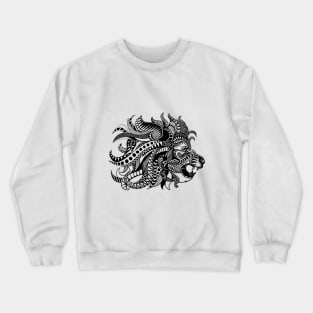 Zentangle Lion Crewneck Sweatshirt